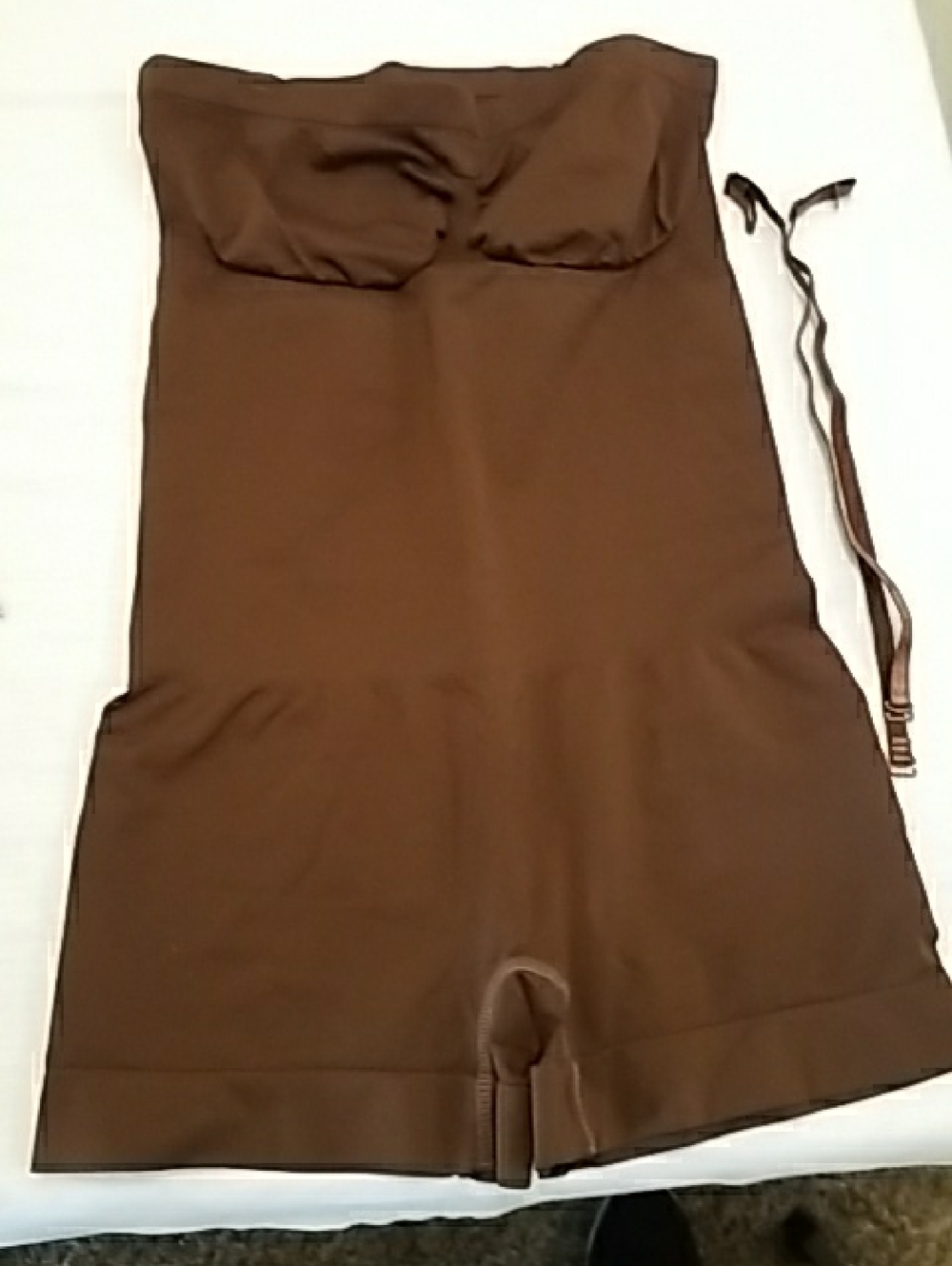 Brown Strapless Woman One-Piece Bodysuit